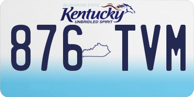 KY license plate 876TVM
