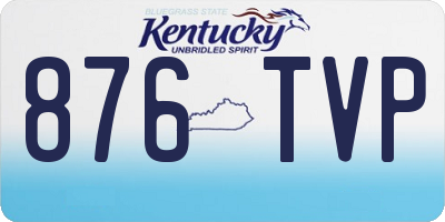 KY license plate 876TVP