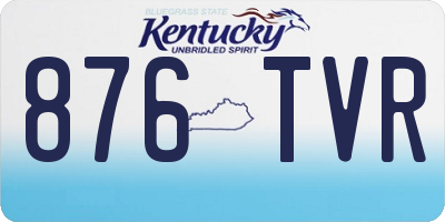 KY license plate 876TVR