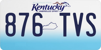 KY license plate 876TVS
