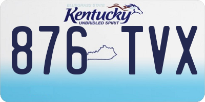 KY license plate 876TVX