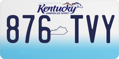 KY license plate 876TVY