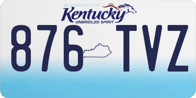 KY license plate 876TVZ