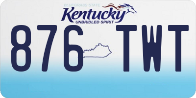 KY license plate 876TWT