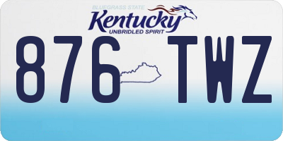 KY license plate 876TWZ