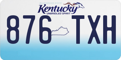 KY license plate 876TXH