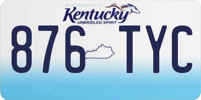 KY license plate 876TYC