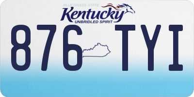 KY license plate 876TYI