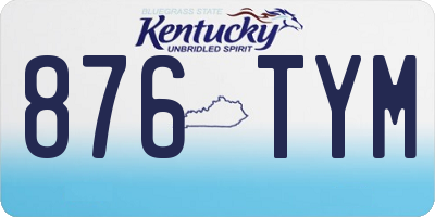KY license plate 876TYM