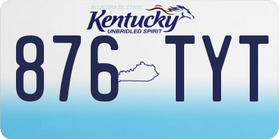 KY license plate 876TYT