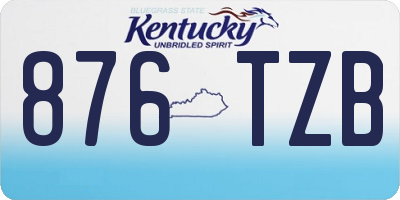 KY license plate 876TZB