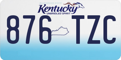 KY license plate 876TZC