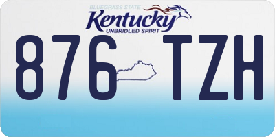KY license plate 876TZH