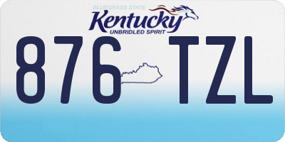 KY license plate 876TZL