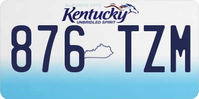 KY license plate 876TZM