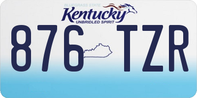 KY license plate 876TZR