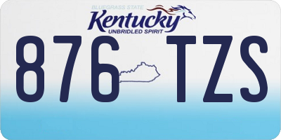 KY license plate 876TZS