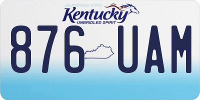 KY license plate 876UAM