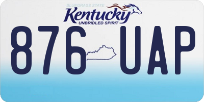 KY license plate 876UAP