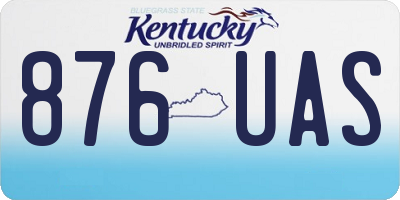 KY license plate 876UAS
