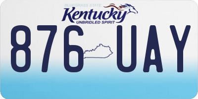 KY license plate 876UAY