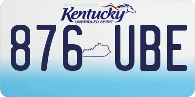 KY license plate 876UBE