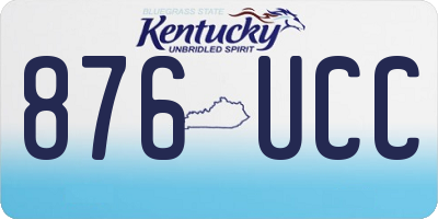 KY license plate 876UCC