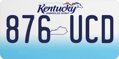 KY license plate 876UCD