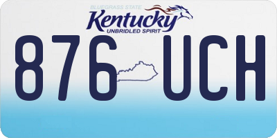 KY license plate 876UCH