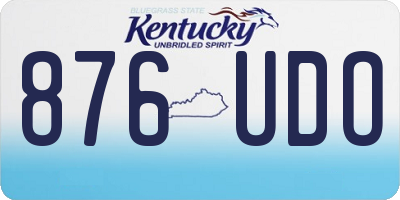 KY license plate 876UDO