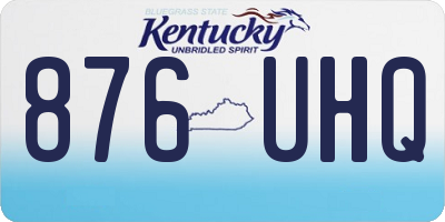 KY license plate 876UHQ