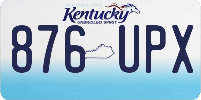KY license plate 876UPX