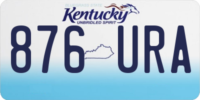 KY license plate 876URA