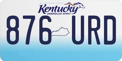 KY license plate 876URD