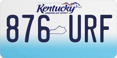 KY license plate 876URF