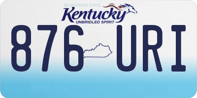 KY license plate 876URI