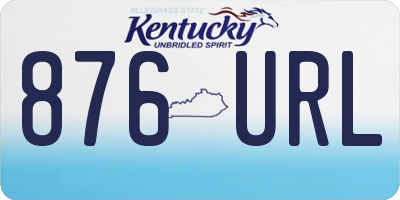 KY license plate 876URL