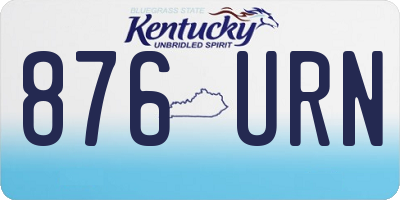 KY license plate 876URN