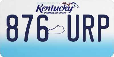 KY license plate 876URP