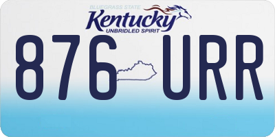 KY license plate 876URR