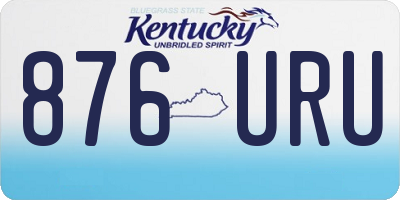 KY license plate 876URU