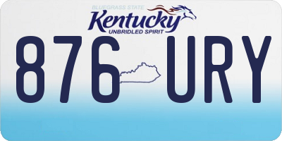 KY license plate 876URY