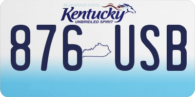 KY license plate 876USB