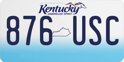 KY license plate 876USC