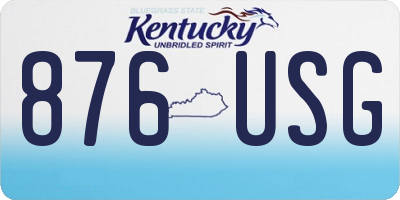 KY license plate 876USG