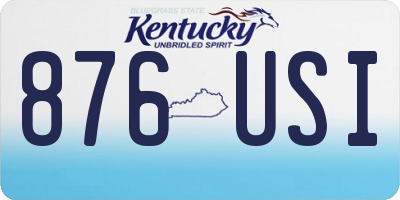 KY license plate 876USI