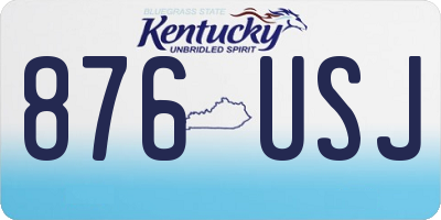 KY license plate 876USJ