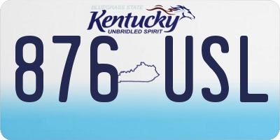 KY license plate 876USL