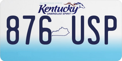 KY license plate 876USP