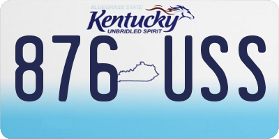 KY license plate 876USS